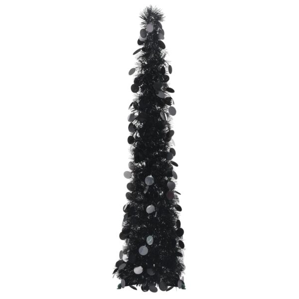 vidaXL Pop-up Artificial Christmas Tree Black 4 ft PET