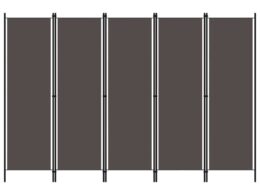 vidaXL 5-Panel Room Divider Anthracite 98.4"x70.9"