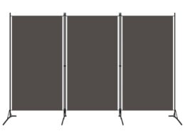 vidaXL 3-Panel Room Divider Anthracite 102.4"x70.9" Fabric