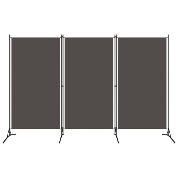 vidaXL 3-Panel Room Divider Anthracite 102.4"x70.9" Fabric