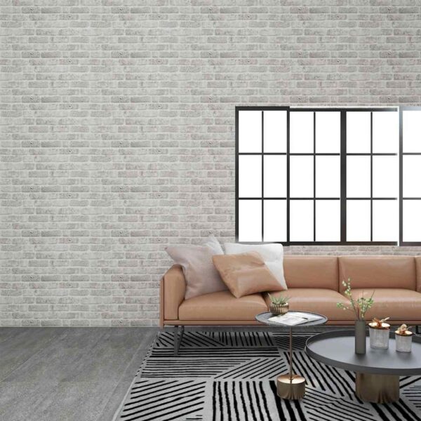 vidaXL 3D Wall Panels with Light Gray Brick Design 10 pcs EPS