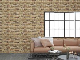 vidaXL 3D Wall Panels with Dark Sand Brick Design 10 pcs EPS