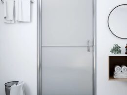 vidaXL Shower Door Frost Tempered Glass 39.4"x70.1"
