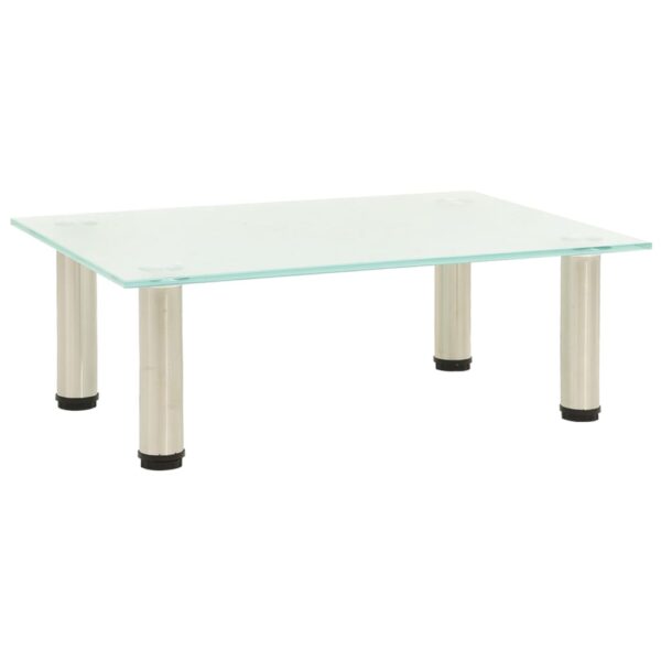 vidaXL TV Stand Frosted 15.7"x13.8"x6.7" Tempered Glass