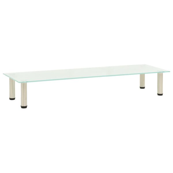 vidaXL TV Stand Frosted 47.2"x13.8"x6.7" Tempered Glass