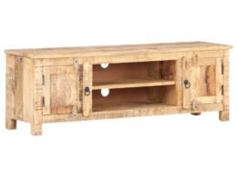 vidaXL TV Stand 47.2"x11.8"x15.7" Rough Mango Wood