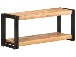 vidaXL TV Stand 35.4"x11.8"x15.7" Solid Wood Acacia