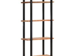 vidaXL 4-Tier Bookcase 31.5"x15.7"x70.9" Solid Acacia Wood