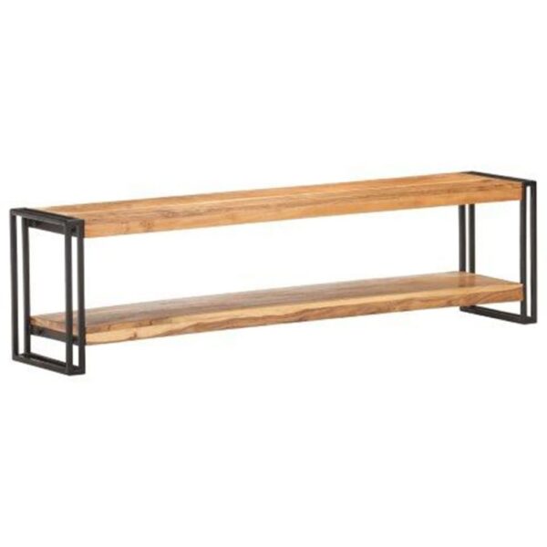 vidaXL TV Stand 59.1"x11.8"x15.7" Solid Wood Acacia