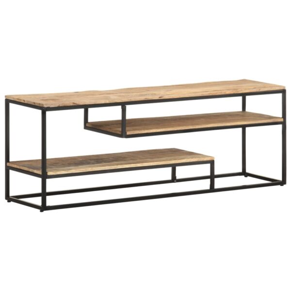 vidaXL TV Stand 51.2"x11.8"x17.7" Rough Mango Wood