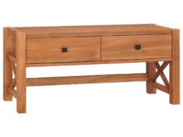 vidaXL TV Stand 39.4"x15.7"x17.7" Teak Wood