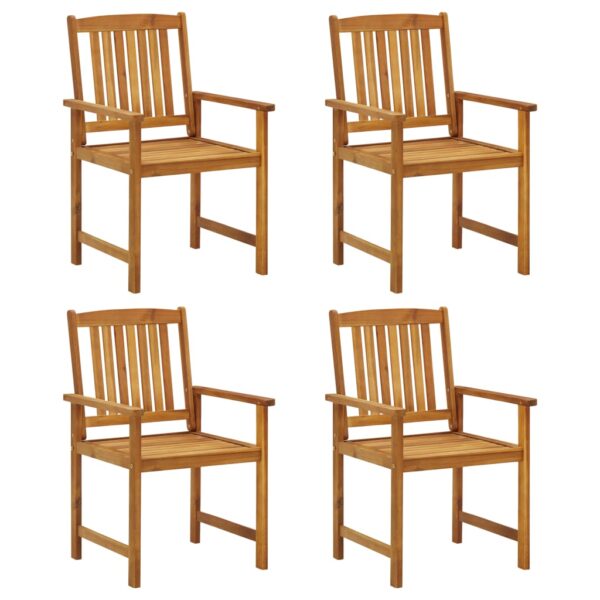 vidaXL Patio Chairs 4 pcs Solid Acacia Wood