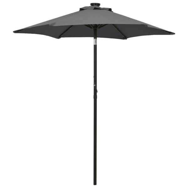 vidaXL Garden Parasol with LED Lights Anthracite 78.7"x83.1" Aluminum