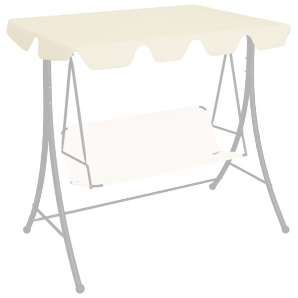 vidaXL Replacement Canopy for Garden Swing Cream 74"/66.1"x57.1"/43.3"