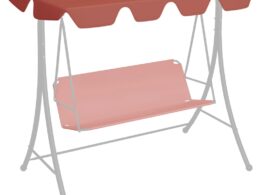 vidaXL Replacement Canopy for Garden Swing Terracotta 74"/66.1"x57.1"/43.3"