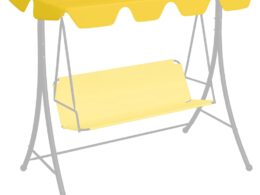 vidaXL Replacement Canopy for Garden Swing Yellow 74"/66.1"x57.1"/43.3"