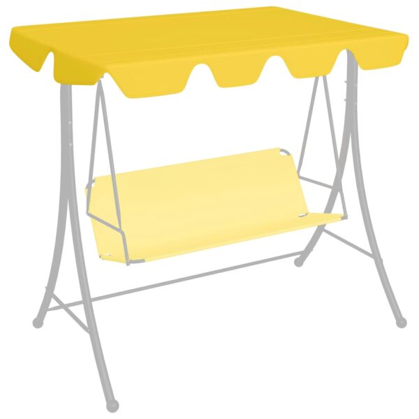 vidaXL Replacement Canopy for Garden Swing Yellow 74"/66.1"x57.1"/43.3"