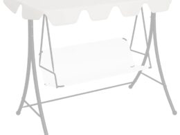 vidaXL Replacement Canopy for Garden Swing White 59.1"/51.2"x41.3"/27.6"