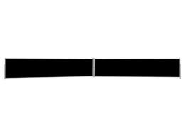 vidaXL Patio Retractable Side Awning 55.1"x472.4" Black