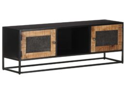 vidaXL TV Stand 47.2"x11.8"x15.7" Rough Mango Wood
