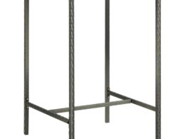 vidaXL Patio Bar Table Gray 27.6"x27.6"x43.3" Poly Rattan and Glass