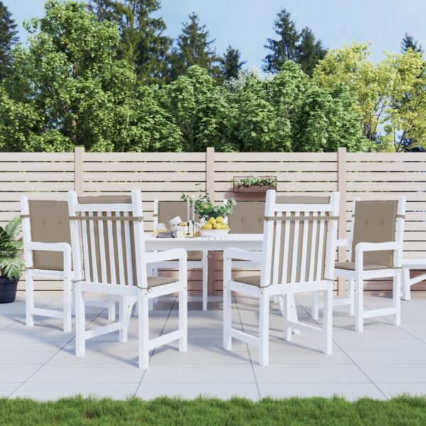 vidaXL Garden Lowback Chair Cushions 6 pcs Taupe 39.4"x19.7"x1.2" Oxford Fabric