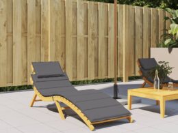 vidaXL Sun Lounger Cushion Anthracite 73.2"x22.8"x1.2" Oxford Fabric