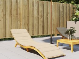 vidaXL Sun Lounger Cushion Beige 78.7"x19.7"x1.2" Fabric