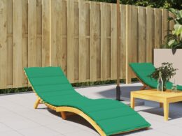 vidaXL Sun Lounger Cushion Green 78.7"x19.7"x1.2" Oxford Fabric