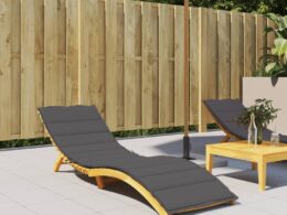 vidaXL Sun Lounger Cushion Anthracite 78.7"x23.6"x1.2" Oxford Fabric