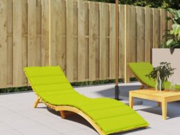 vidaXL Sun Lounger Cushion Bright Green 78.7"x27.6"x1.2" Fabric