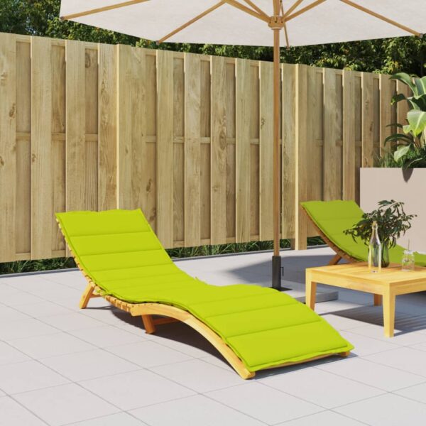 vidaXL Sun Lounger Cushion Bright Green 78.7"x27.6"x1.2" Fabric