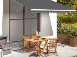 vidaXL Replacement Fabric for Awning Anthracite 13.1'x11.5'