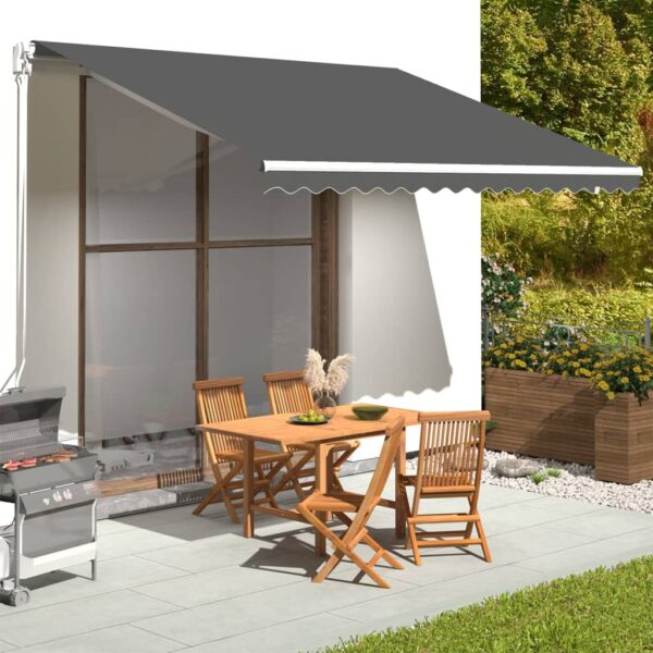 vidaXL Replacement Fabric for Awning Anthracite 13.1'x11.5'