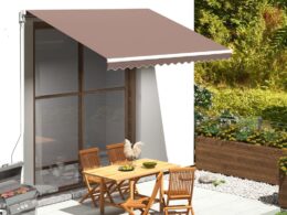 vidaXL Replacement Fabric for Awning Brown 11.5'x8.2'