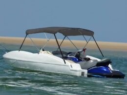 vidaXL 3 Bow Bimini Top Anthracite 72"x55.1"x53.9"