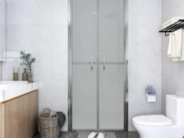 vidaXL Shower Door Frosted ESG 37.8"x74.8"
