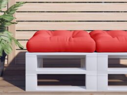 vidaXL Pallet Cushion Red 23.6"x23.6"x4.7" Fabric