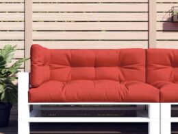 vidaXL Pallet Cushions 3 pcs Red Fabric
