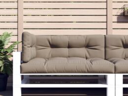 vidaXL Pallet Cushions 3 pcs Taupe Fabric
