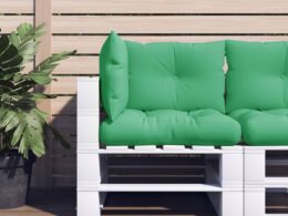 vidaXL Pallet Cushions 3 pcs Green Fabric