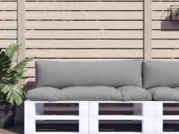 vidaXL Pallet Cushions 2 pcs Gray Fabric