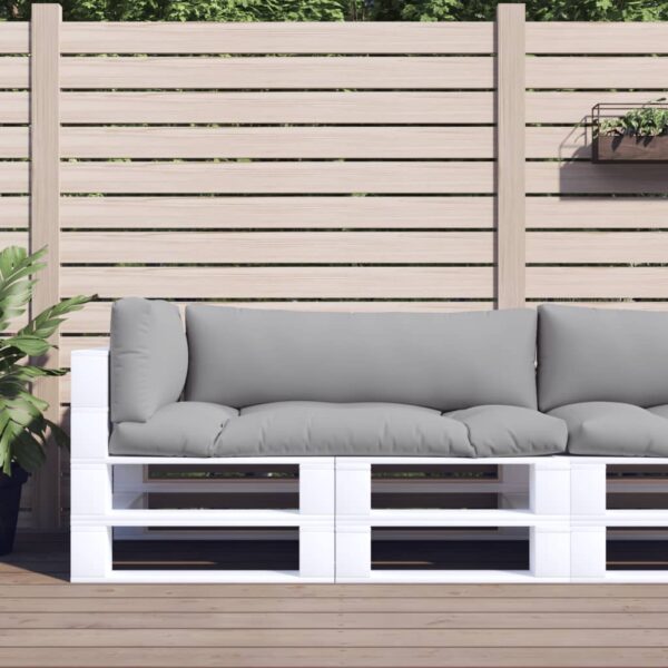 vidaXL Pallet Cushions 3 pcs Gray Fabric