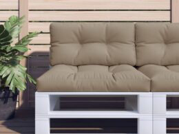 vidaXL Pallet Cushion Taupe 31.5"x15.7"x4.7" Fabric