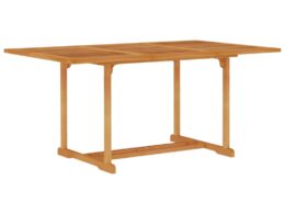 vidaXL Patio Table 59.1"x35.4"x29.5" Solid Teak Wood