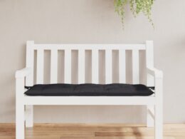 vidaXL Garden Bench Cushion Black 47.2"x19.7"x2.8" Oxford Fabric
