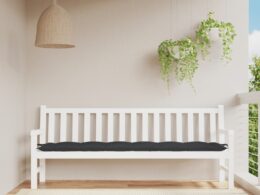 vidaXL Garden Bench Cushion Black 78.7"x19.7"x2.8" Oxford Fabric