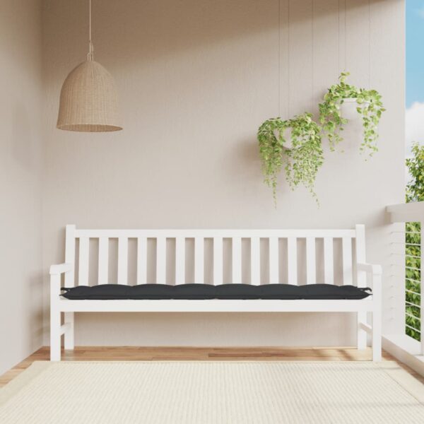 vidaXL Garden Bench Cushion Black 78.7"x19.7"x2.8" Oxford Fabric