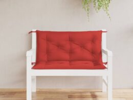 vidaXL Garden Bench Cushion Red 39.4"x(19.7"+19.7")x2.8" Oxford Fabric