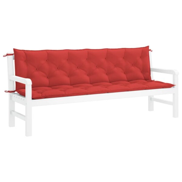 vidaXL Garden Bench Cushion Red 78.7"x(19.7"+19.7")x2.8" Oxford Fabric